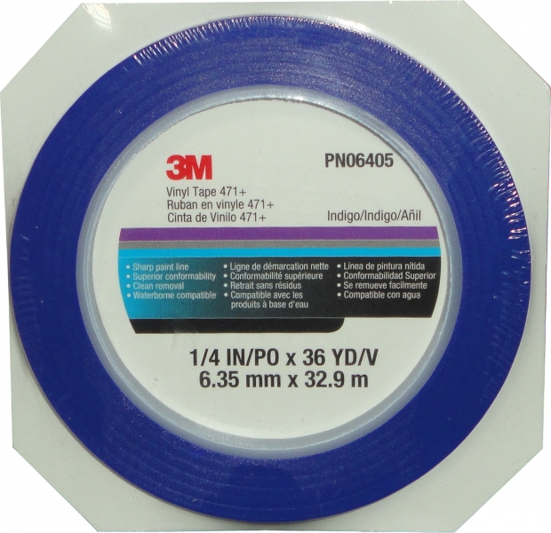 3M Синя маскуюча стрічка 471, 6 мм x 33 м РУЛ