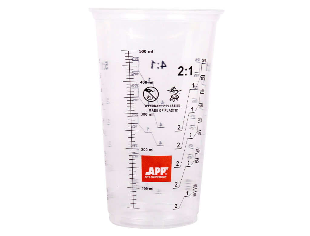 Стакан для мішання фарб та лаків з поділками 500мл APP
